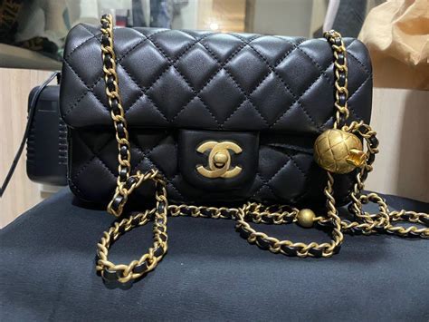 chanel gold ball bag|chanel mini cf gold ball.